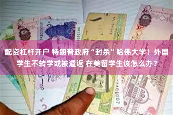 配资杠杆开户 特朗普政府“封杀”哈佛大学！外国学生不转学或被遣返 在美留学生该怎么办？
