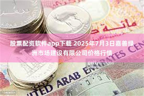 股票配资软件app下载 2025年7月3日嘉善绿洲市场建设有限公司价格行情